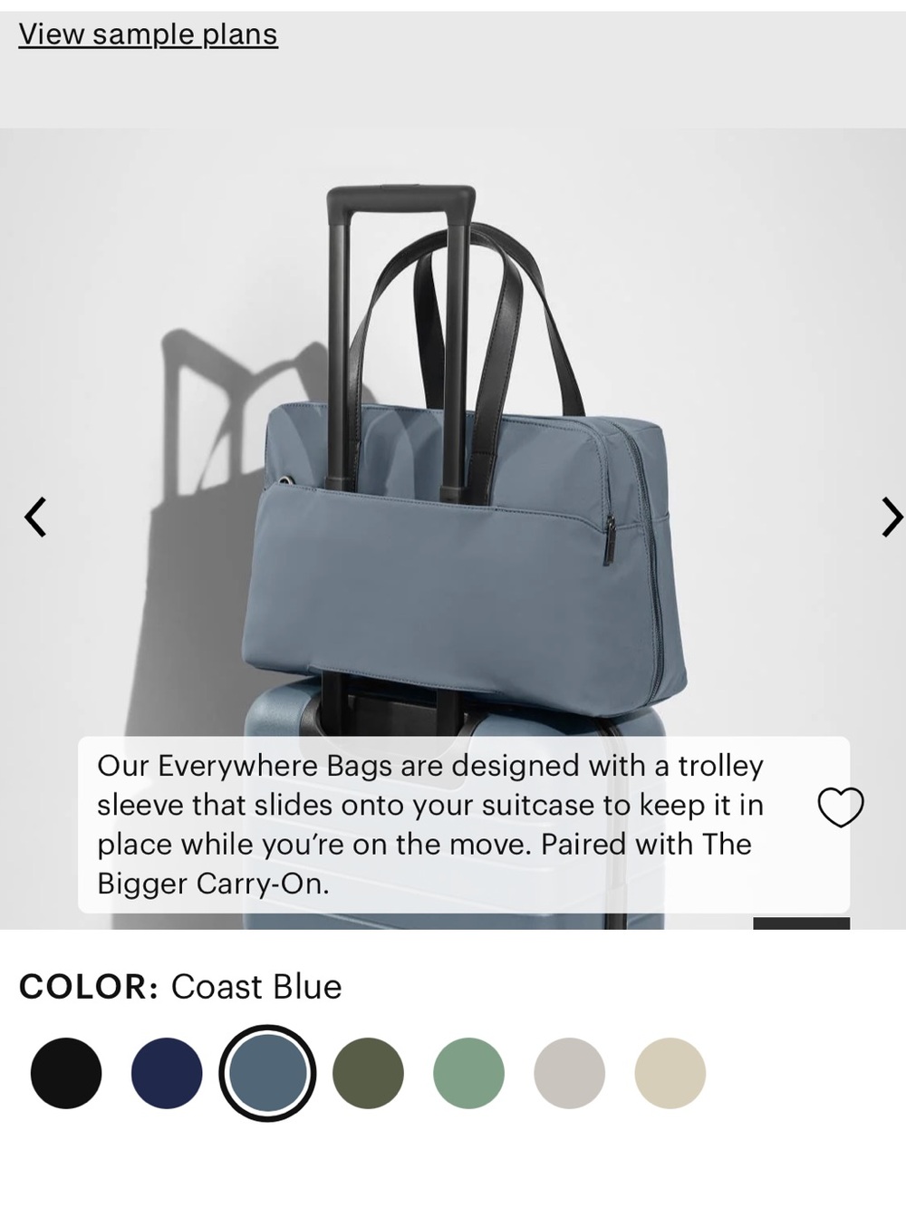 Away Everywhere Bag in Coast Blue EUC - Picture 3 of 10